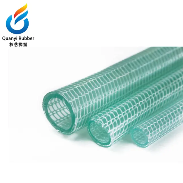 1/4"-3" inch durable lighting braided water hose 100 meters long 6mm thickness reinforced with transparent flexible PVC polyester fiber - 图片 5