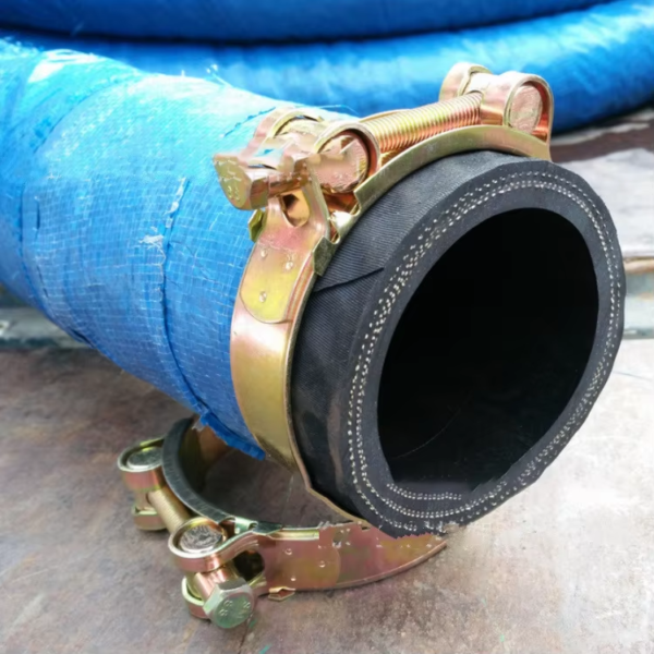 Large diameter wear-resistant steel wire hose Dredging and drainage wear-resistant steel wire flange low pressure rubber hose