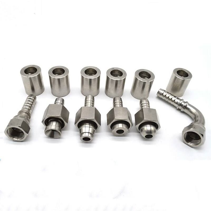 Hot Sale Durable Hydraulic Hose Crimp Type Metal Fitting 1/4"~2" Stainless Steel/Carbon Steel Pressure Resistant Pipe Connector - 图片 4